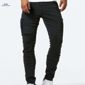 Trendy Men's Skinny Jeans - Comfortable Cotton, Solid Color Style   OAXG 