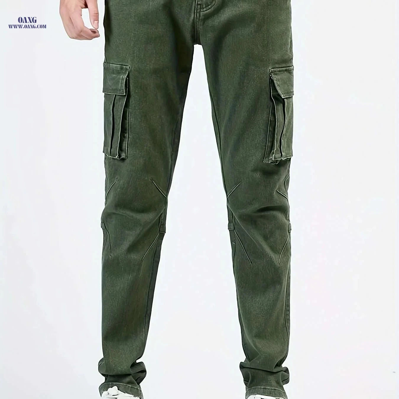 Trendy Men's Skinny Jeans - Comfortable Cotton, Solid Color Style   OAXG Black / S