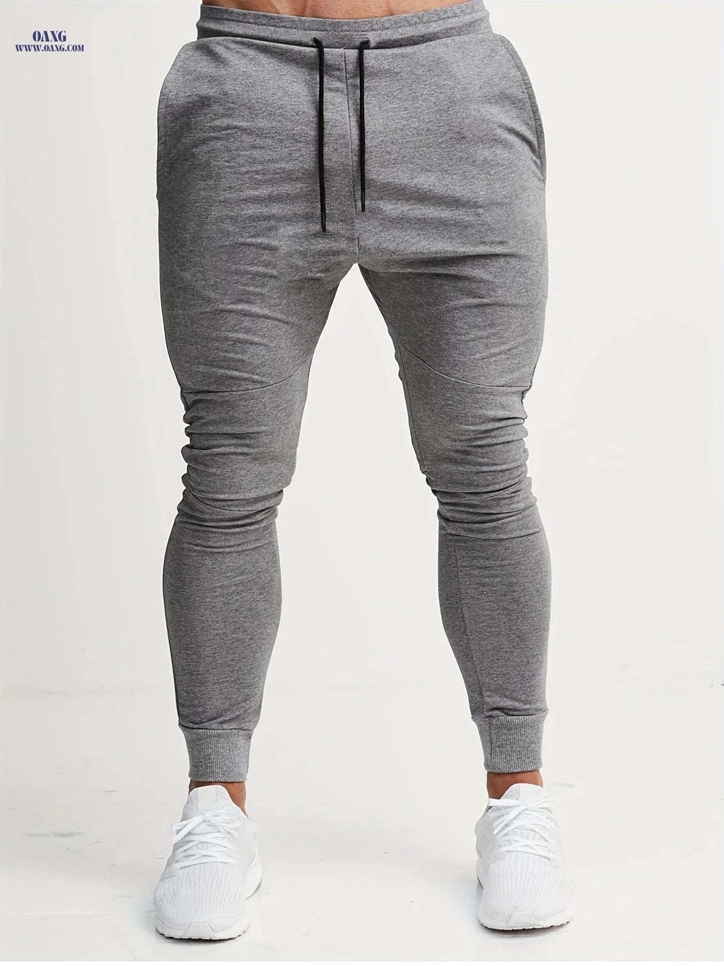 Trendy Men's Slim Fit Sports Pants - Solid Color Casual Leggings   OAXG 
