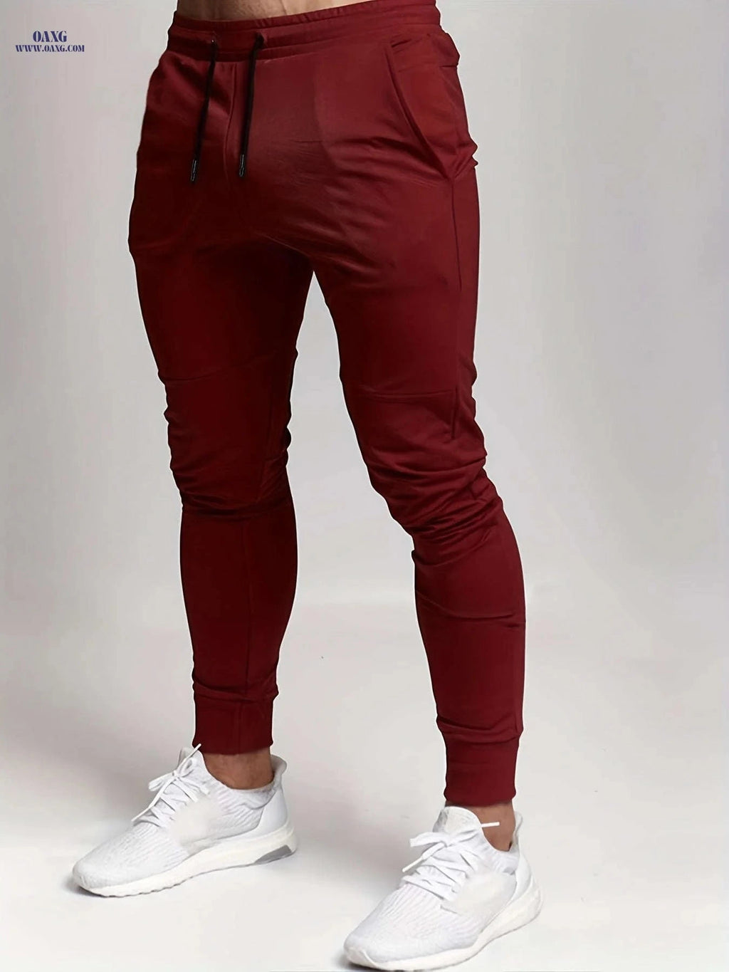 Trendy Men's Slim Fit Sports Pants - Solid Color Casual Leggings   OAXG 