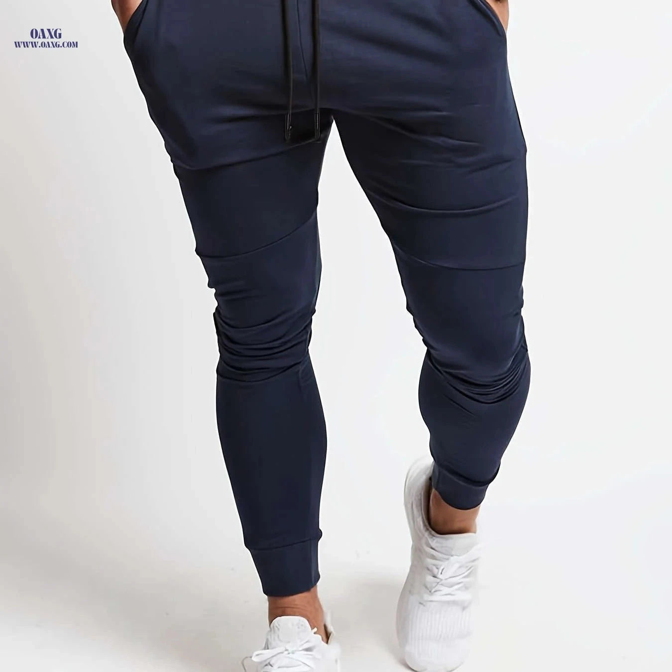 Trendy Men's Slim Fit Sports Pants - Solid Color Casual Leggings   OAXG 
