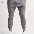 Trendy Men's Slim Fit Sports Pants - Solid Color Casual Leggings   OAXG Light Grey / FR S