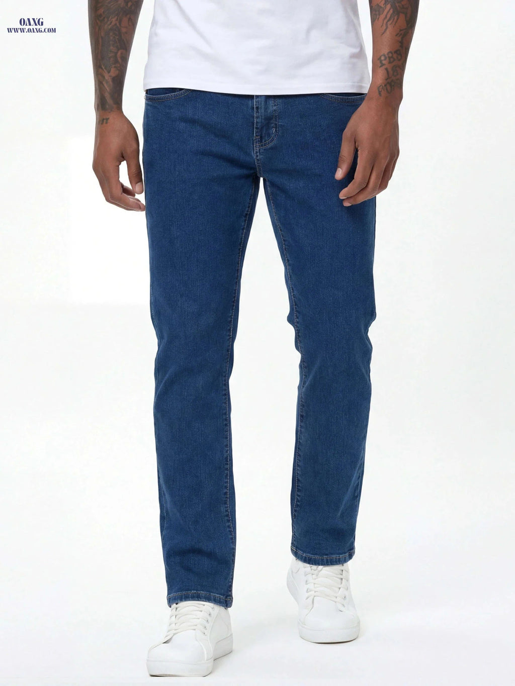 Trendy Men's Slim-Fit Stretch Denim Jeans - Casual All-Season Style   OAXG 