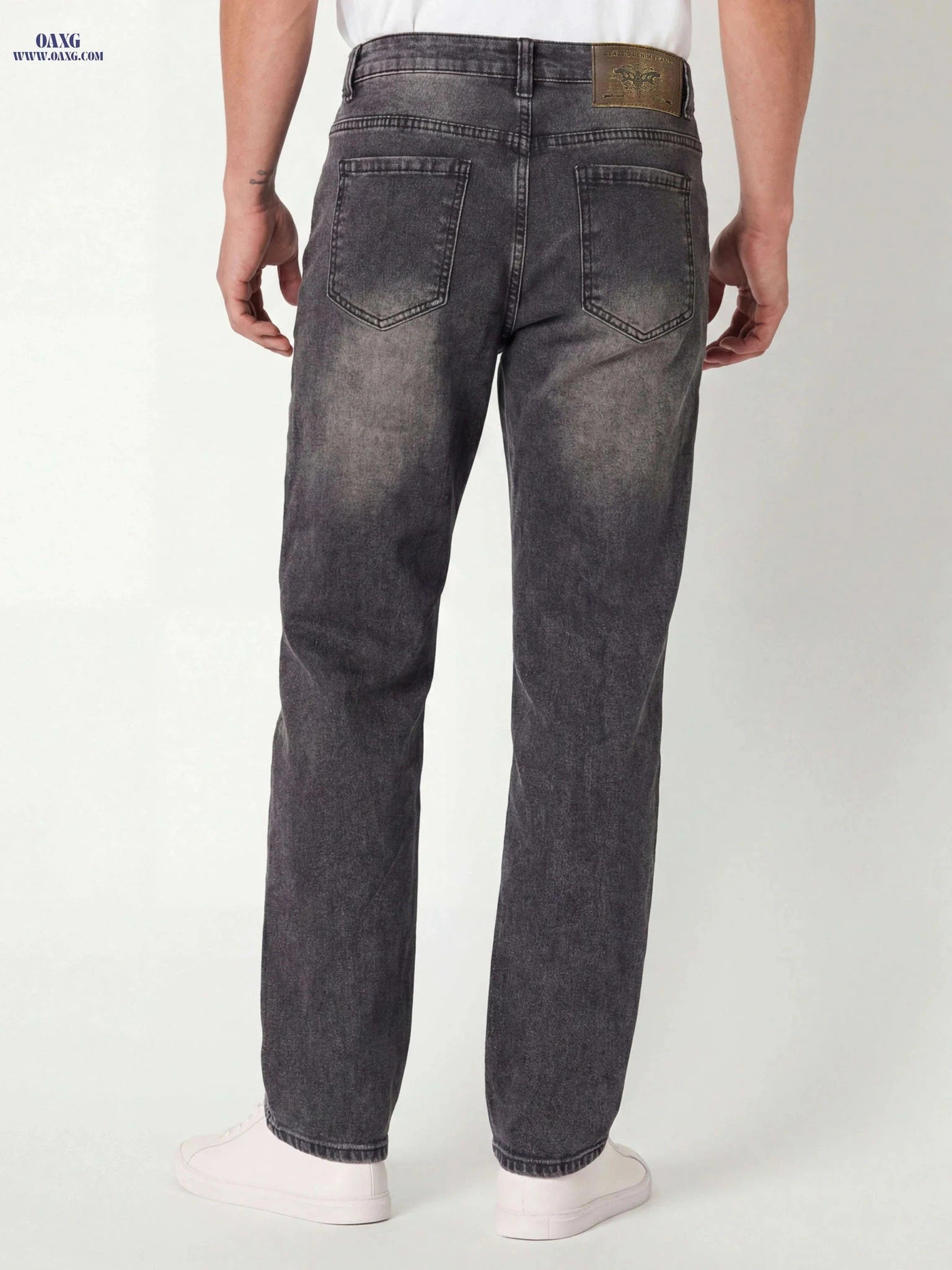 Trendy Men's Slim-Fit Stretch Denim Jeans - Casual All-Season Style   OAXG 