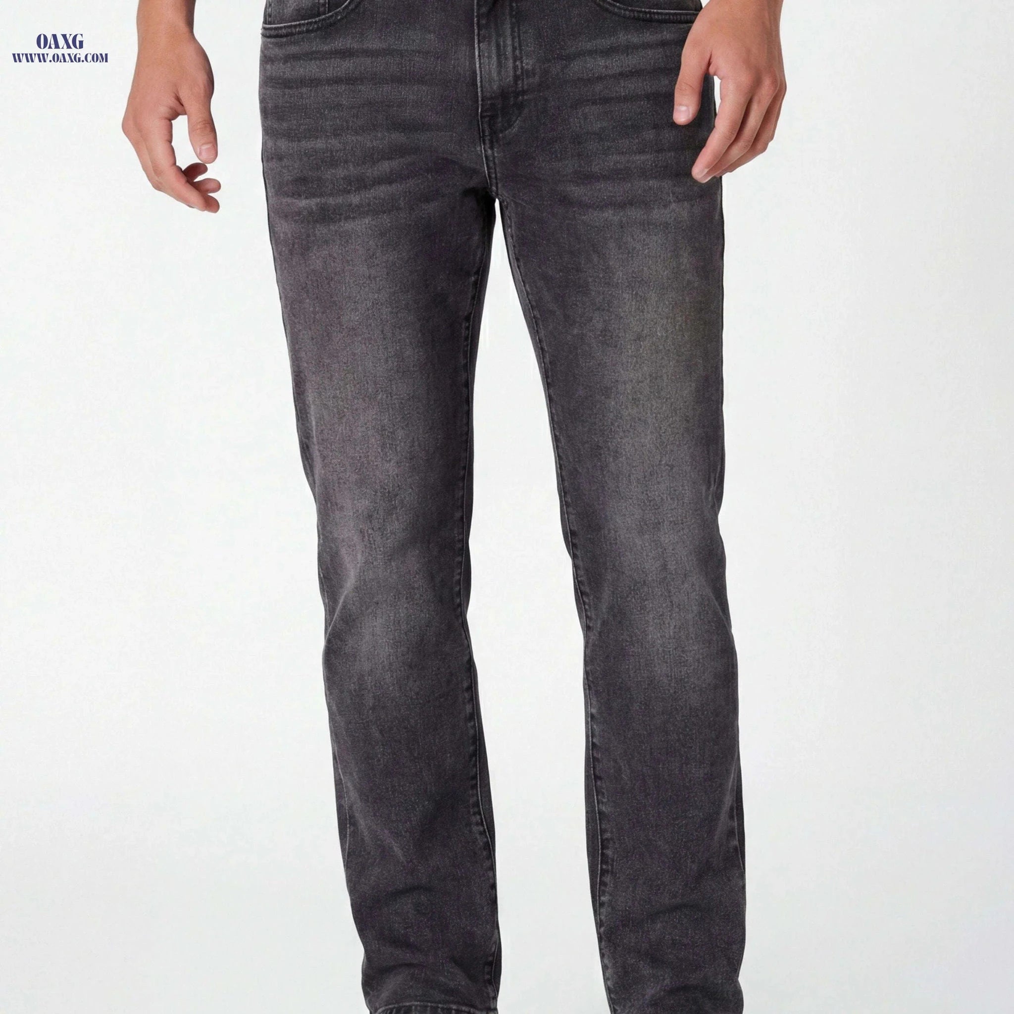 Trendy Men's Slim-Fit Stretch Denim Jeans - Casual All-Season Style   OAXG 