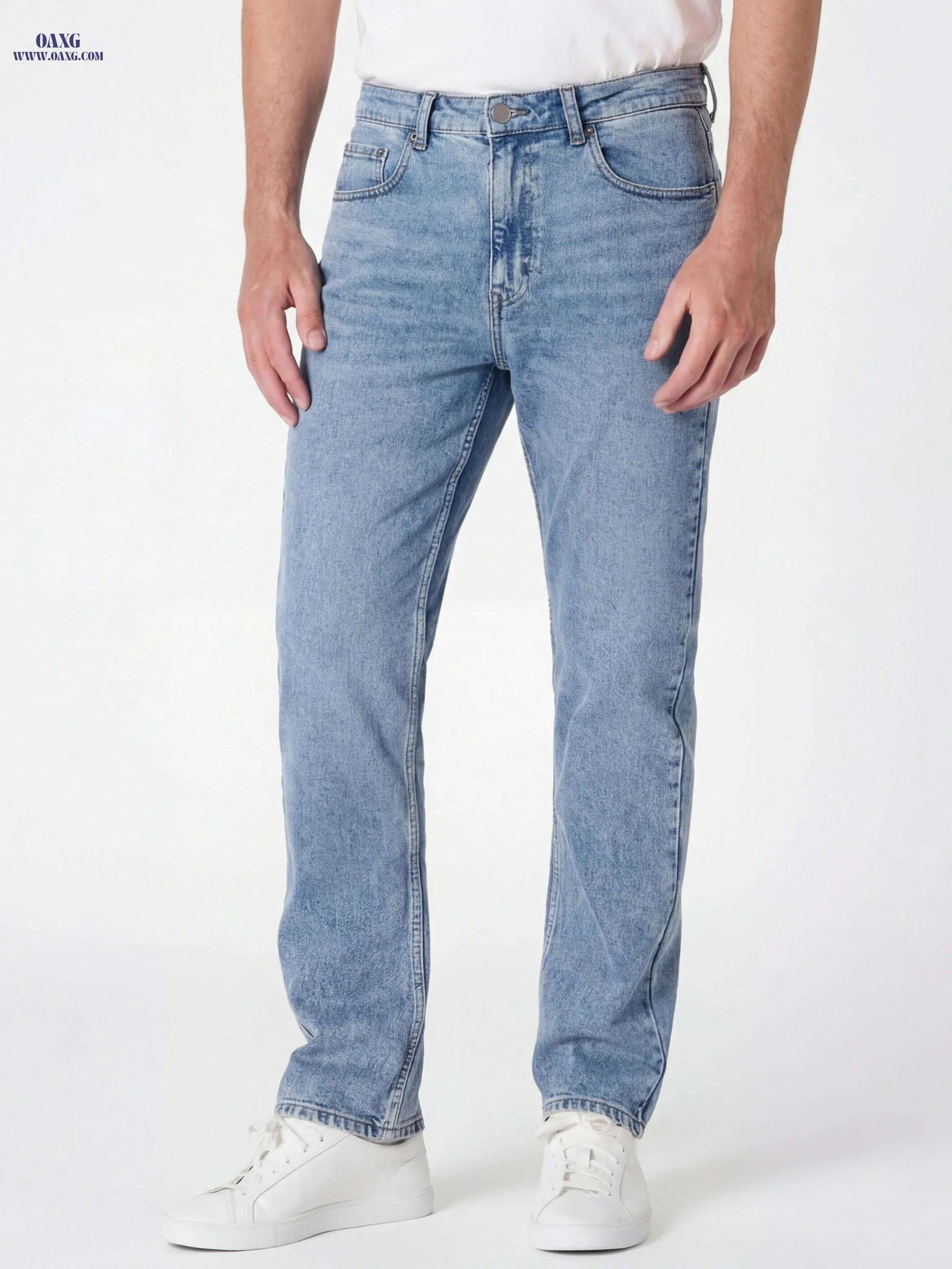 Trendy Men's Slim-Fit Stretch Denim Jeans - Casual All-Season Style   OAXG 