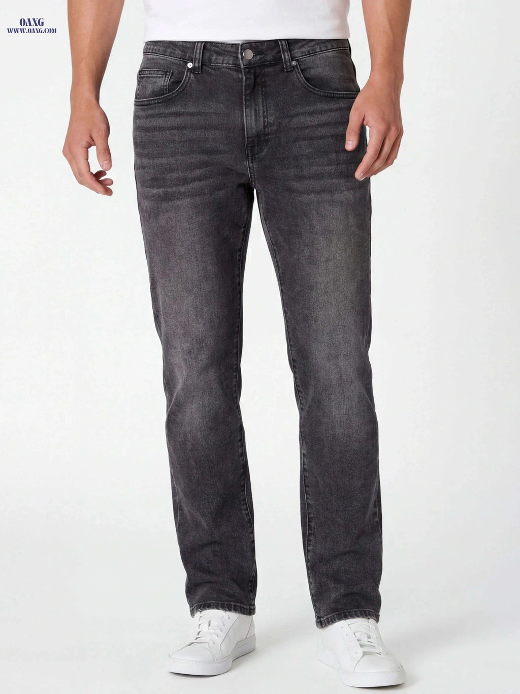 Trendy Men's Slim-Fit Stretch Denim Jeans - Casual All-Season Style   OAXG 