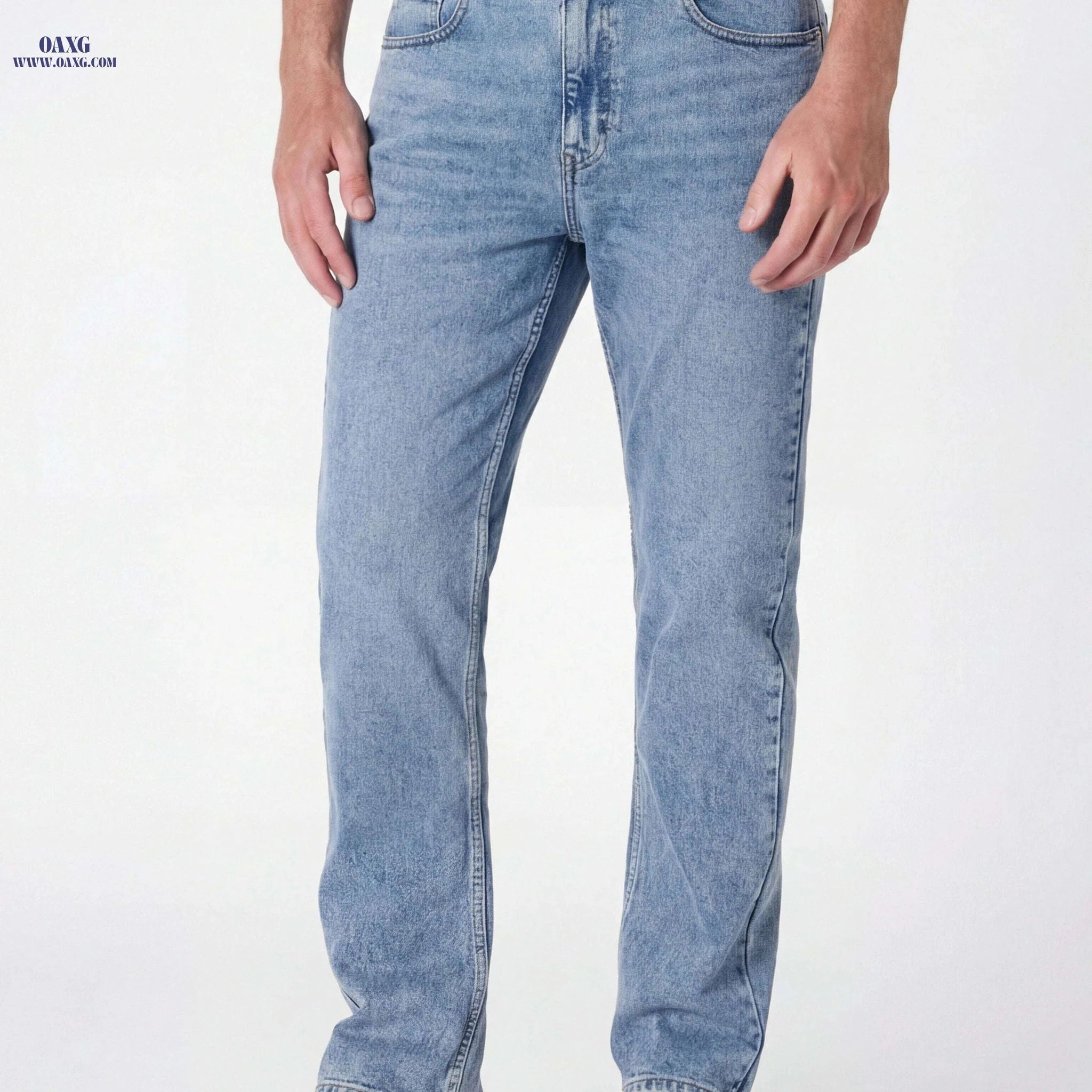 Trendy Men's Slim-Fit Stretch Denim Jeans - Casual All-Season Style   OAXG 
