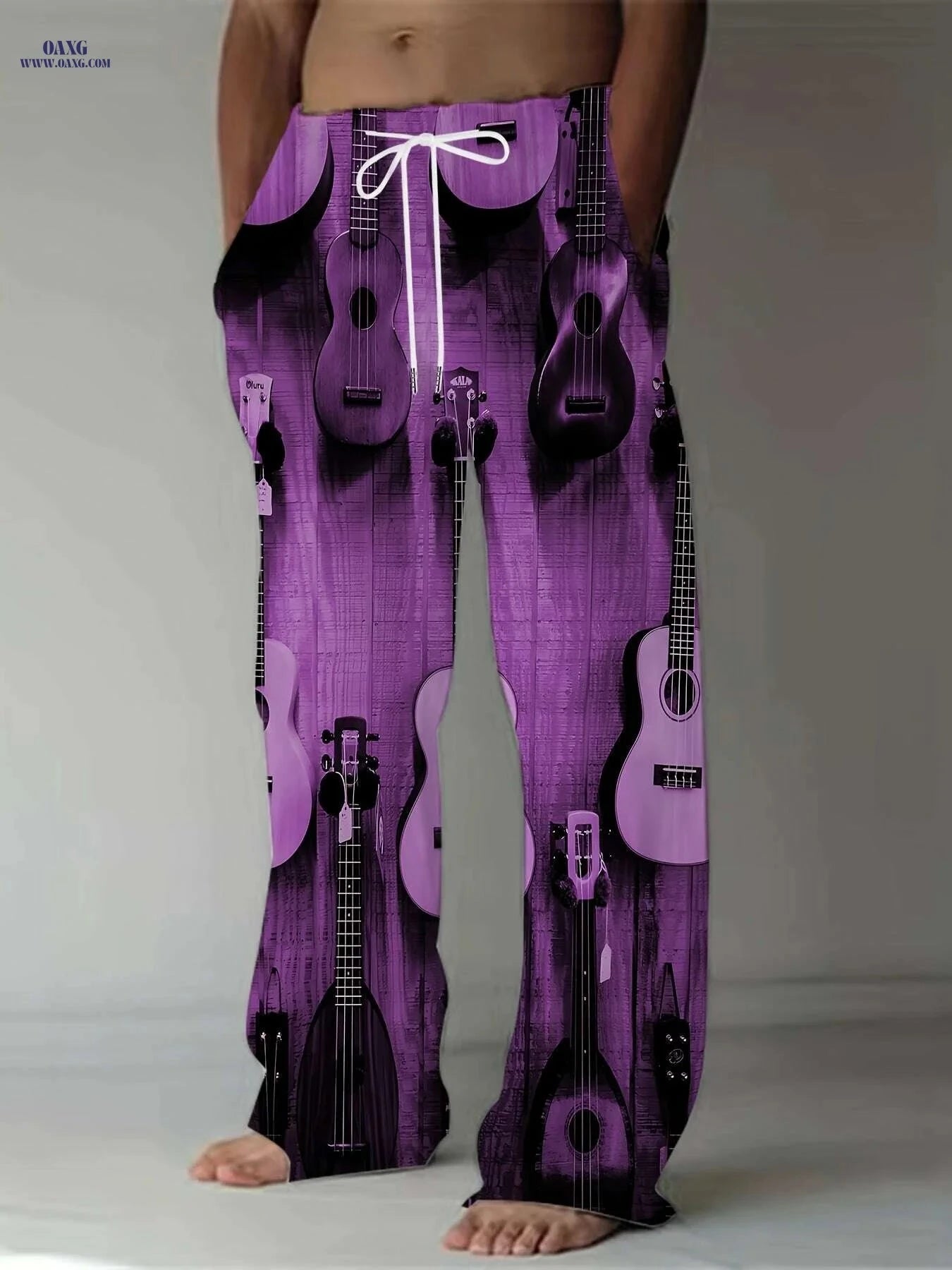 Trendy Men's Straight Pants - 3D Printed, Loose Fit, Casual Style   OAXG Mixed Color / M
