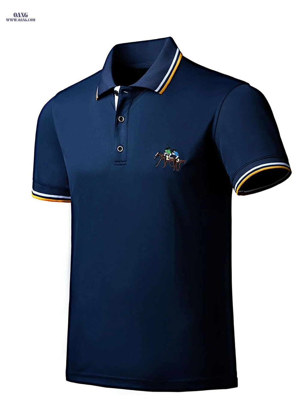 Trendy Men's Summer Short Sleeve Shirt - Embroidered Casual Style   OAXG 