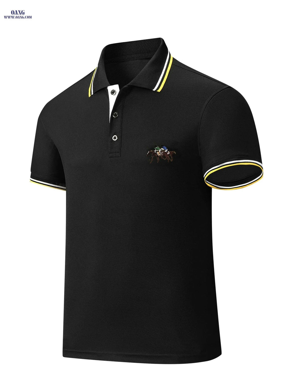 Trendy Men's Summer Short Sleeve Shirt - Embroidered Casual Style   OAXG 