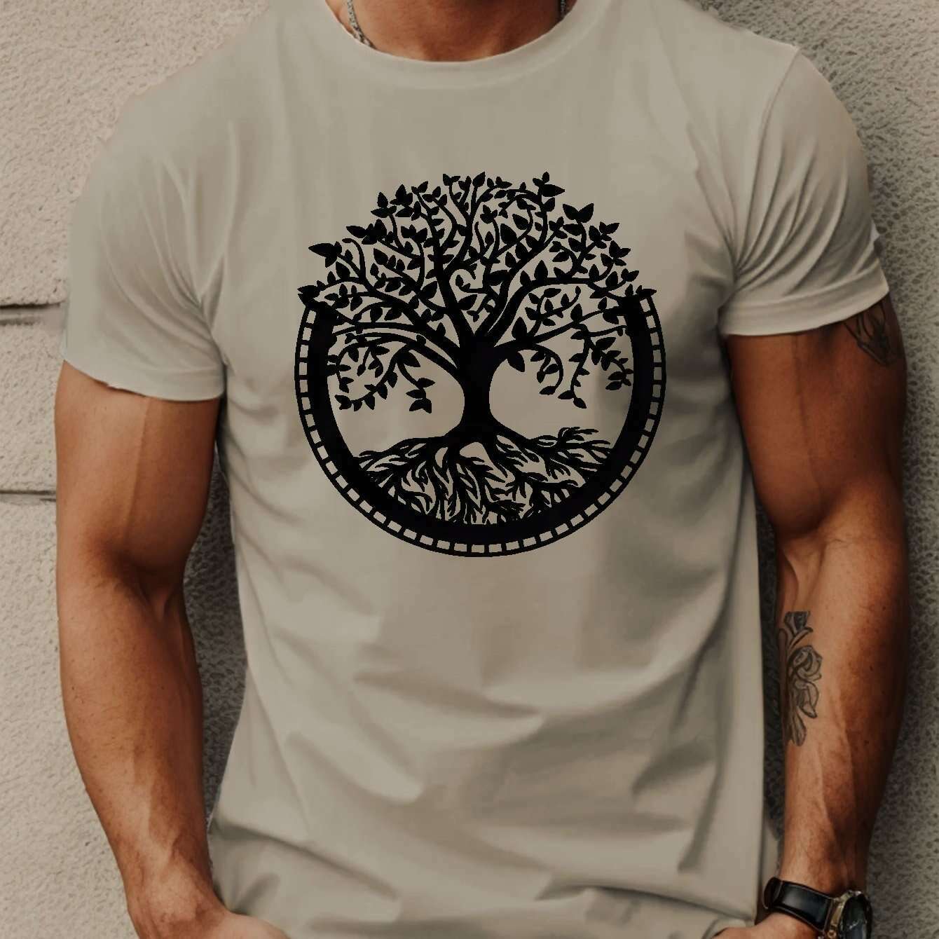 trendy-men-s-tree-print-t-shirt-lightweight-breathable-casual-tee-oaxg-Zzq
