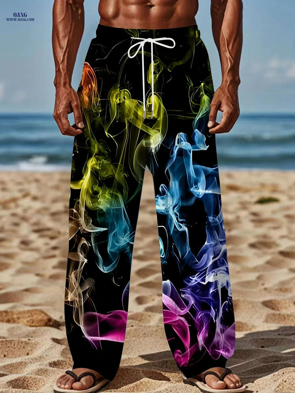 Trendy Oversized Straight-Leg Pants for Men - Casual Vintage Style   OAXG 