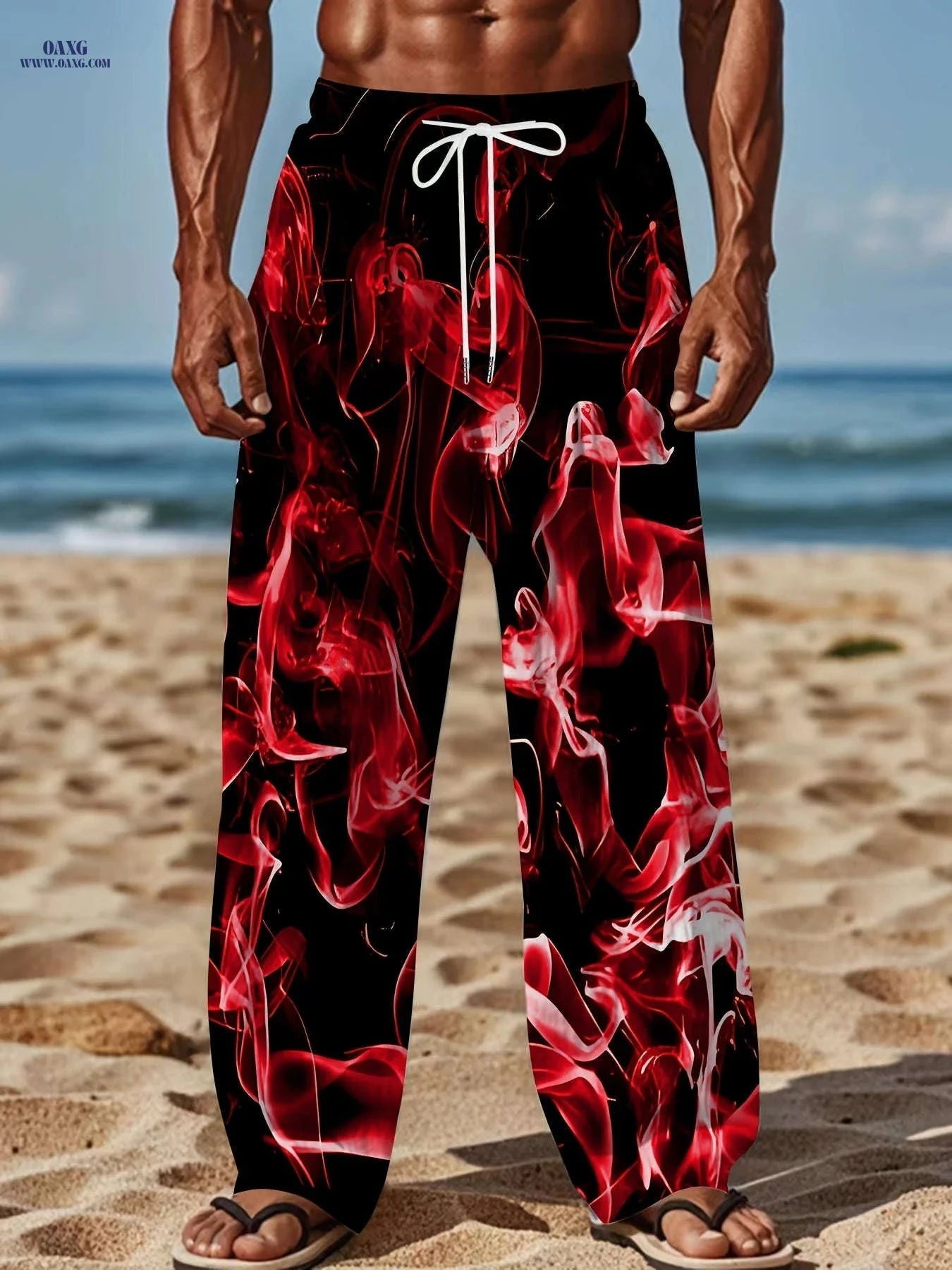 Trendy Oversized Straight-Leg Pants for Men - Casual Vintage Style   OAXG 