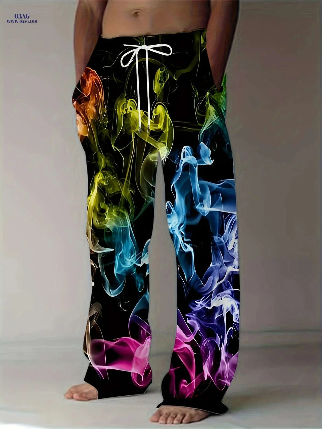 Trendy Oversized Straight-Leg Pants for Men - Casual Vintage Style   OAXG 