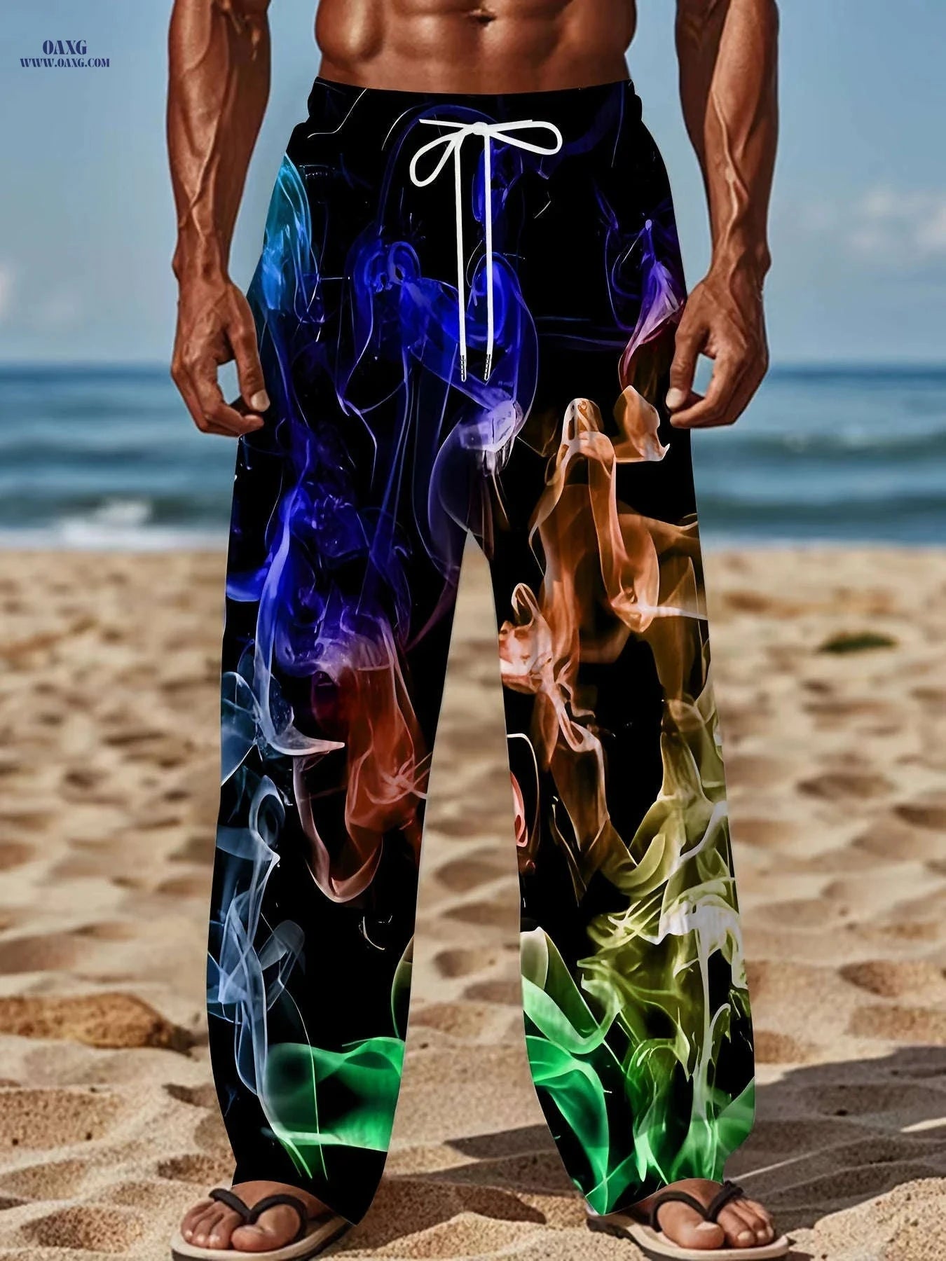 Trendy Oversized Straight-Leg Pants for Men - Casual Vintage Style   OAXG 