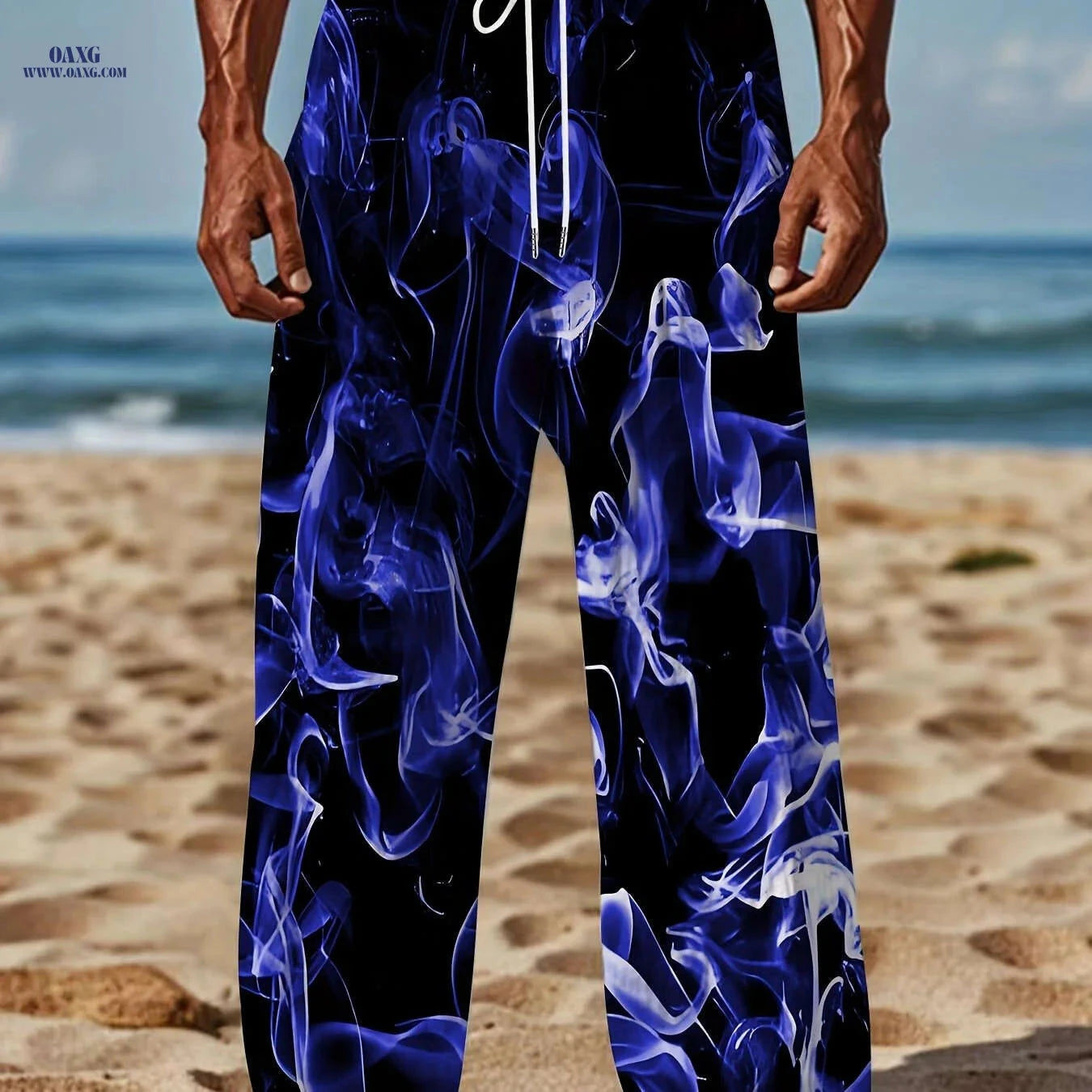 Trendy Oversized Straight-Leg Pants for Men - Casual Vintage Style   OAXG 