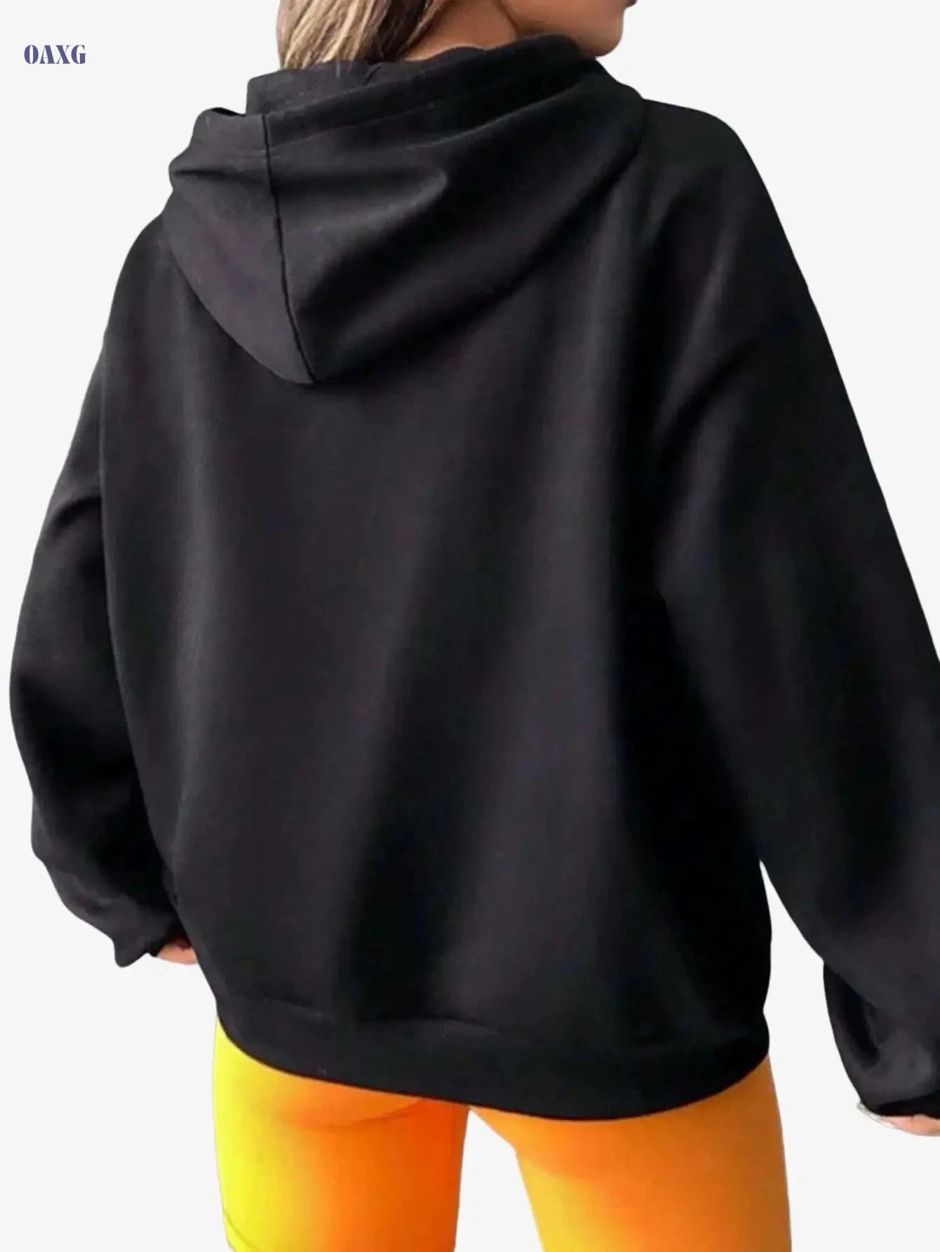 Trendy Women's Casual Sport Zip-Up Hoodie - Letter & Paw Print Design   OAXG Grey / S