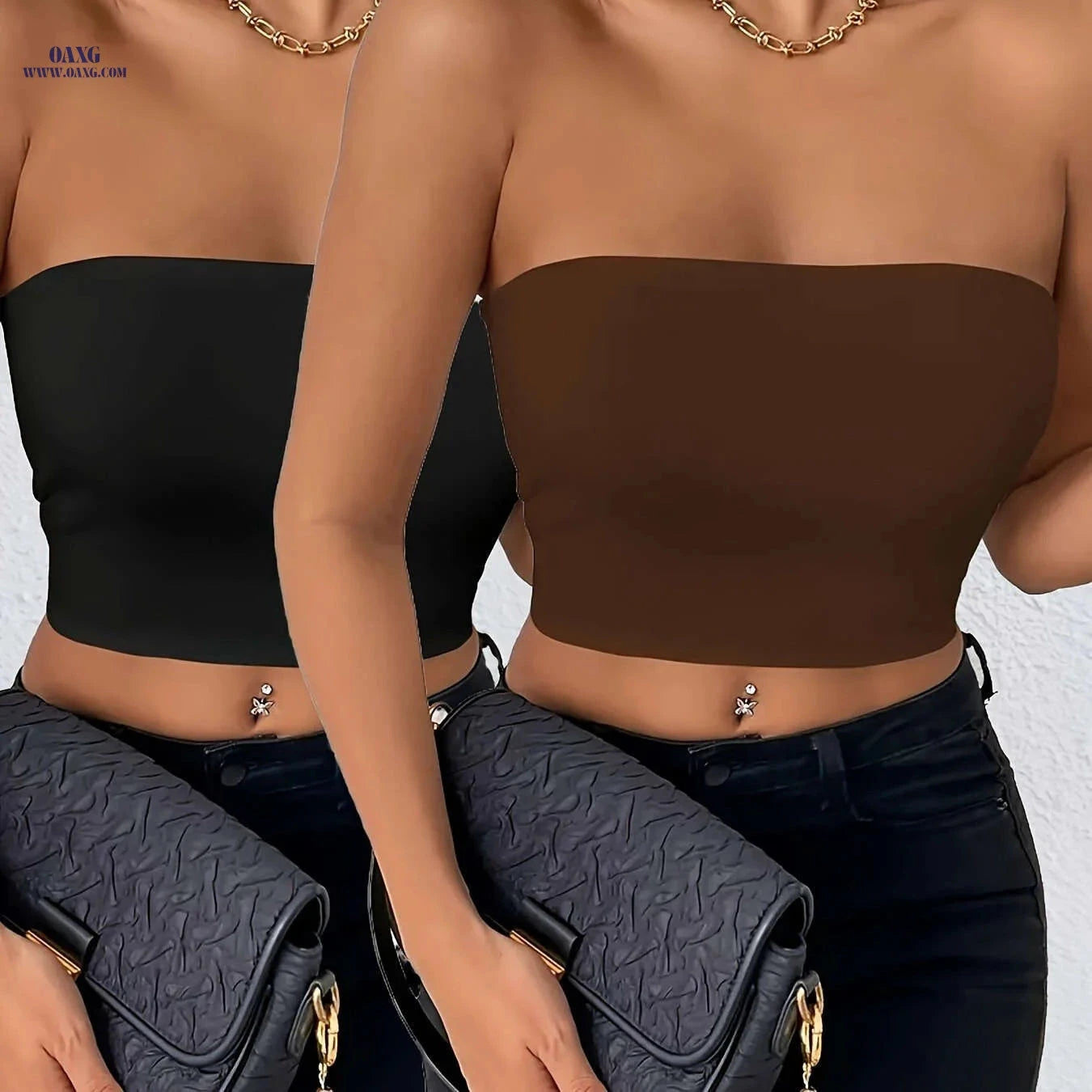 Trendy Women's Two-Piece Urban Set - Sexy Off-Shoulder Design   OAXG 