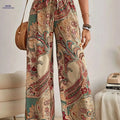 Tropical Print Casual Vacation Pants for Women - Elegant Style   OAXG Mixed Color / S