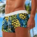 Tropical Print Men's Swim Trunks - Casual Style for Beach & Pool   OAXG Royal Blue / M