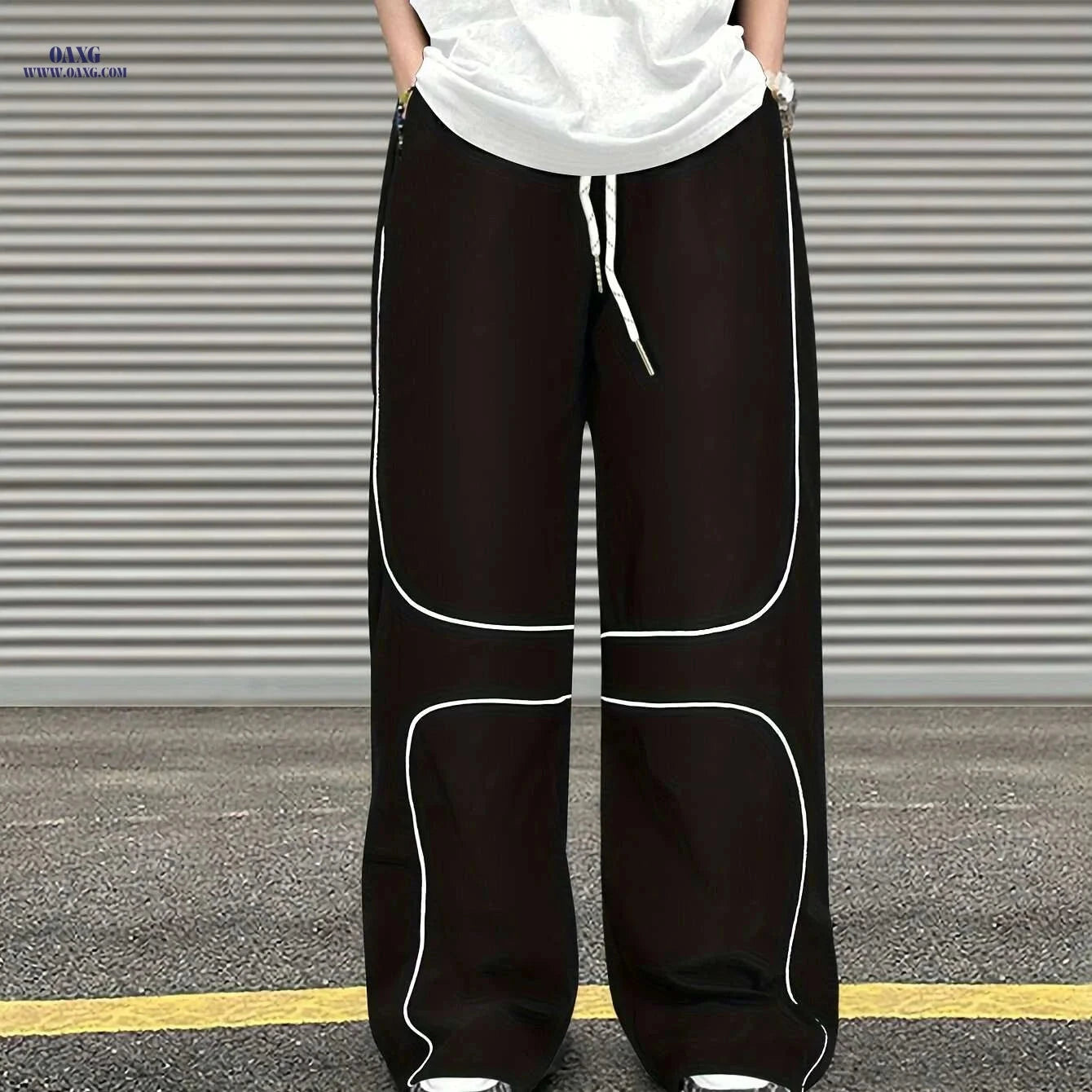 Twisted Cute Loose Men’s Hip Hop Sports Pants - Summer Street Style   OAXG Black / S