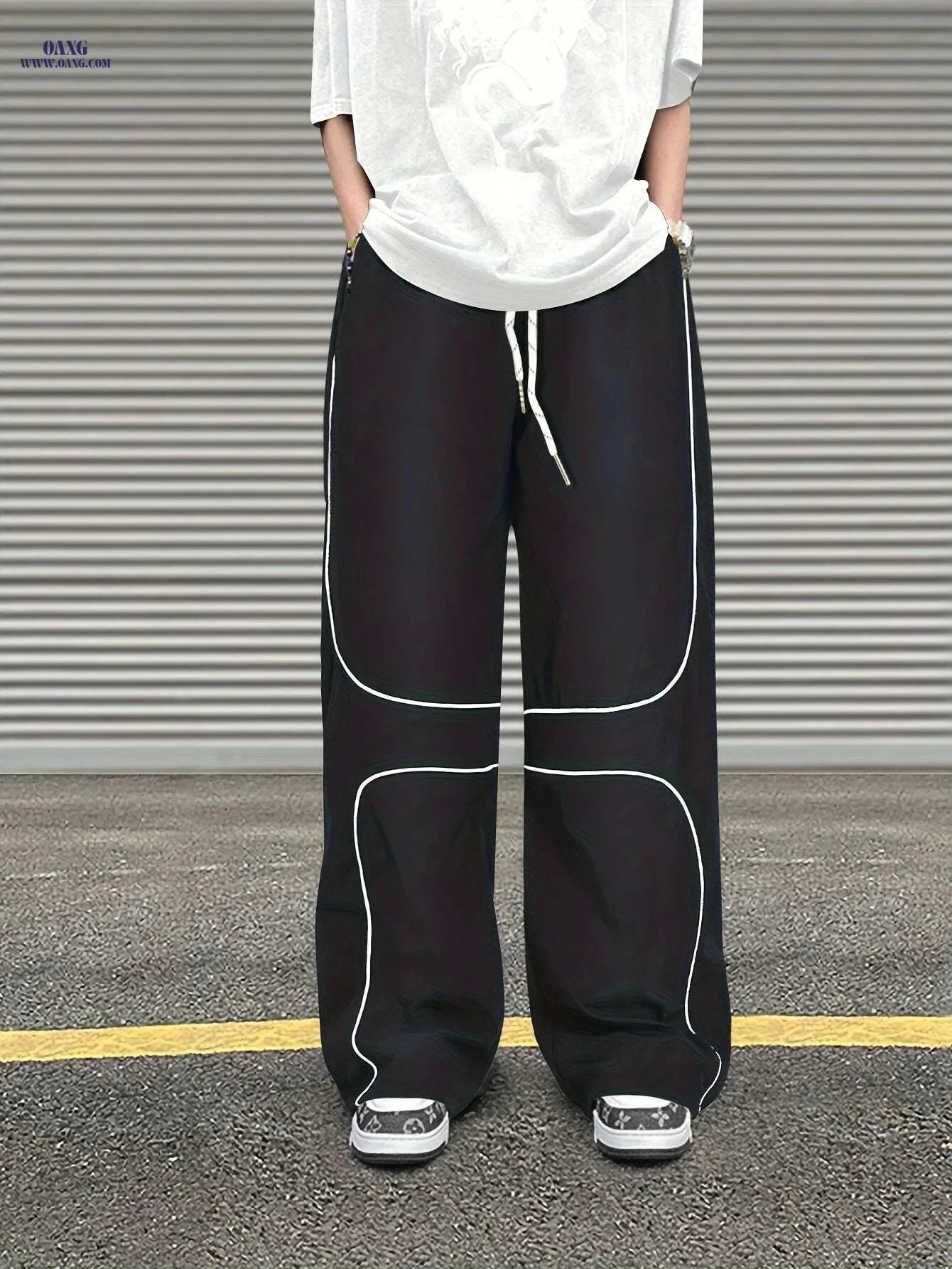Twisted Cute Loose Men’s Hip Hop Sports Pants - Summer Street Style   OAXG Black / S