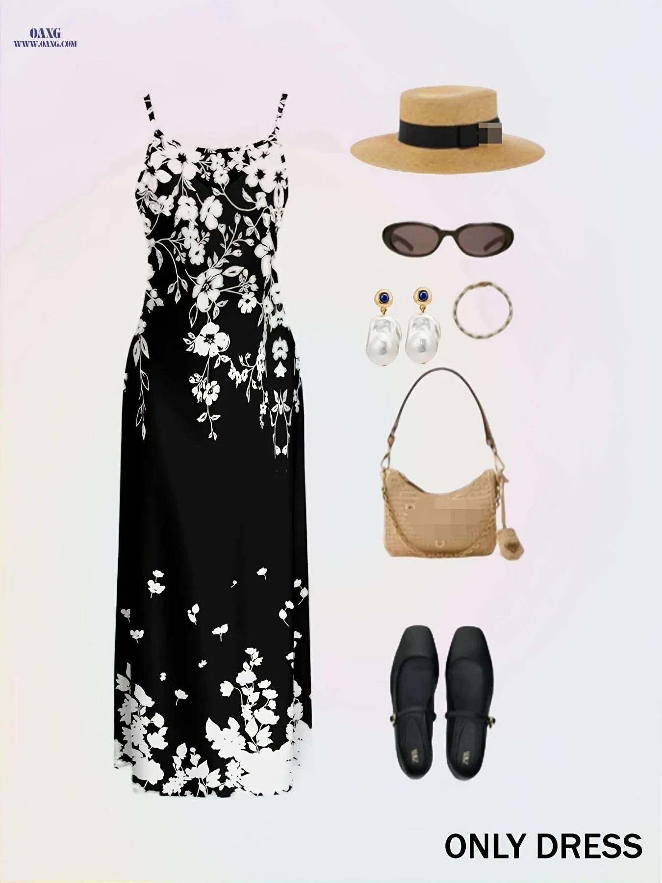 Vacation Direction Floral Slip Dress - Summer Lightweight Style   OAXG 