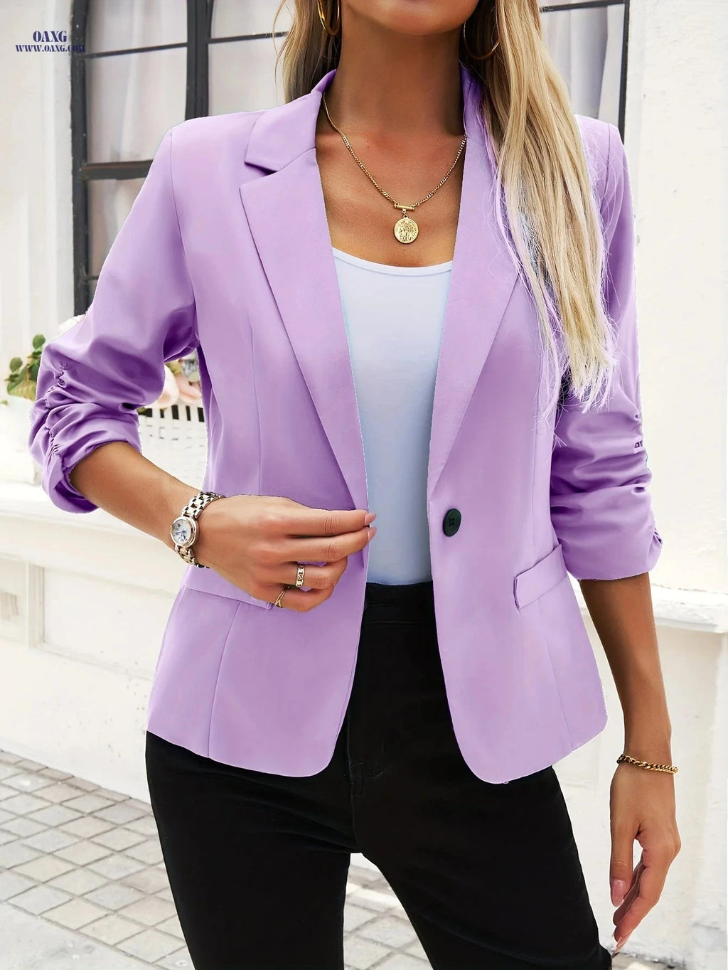 Versatile Casual Blazer - Spring & Autumn Fashion Essential for All   OAXG 