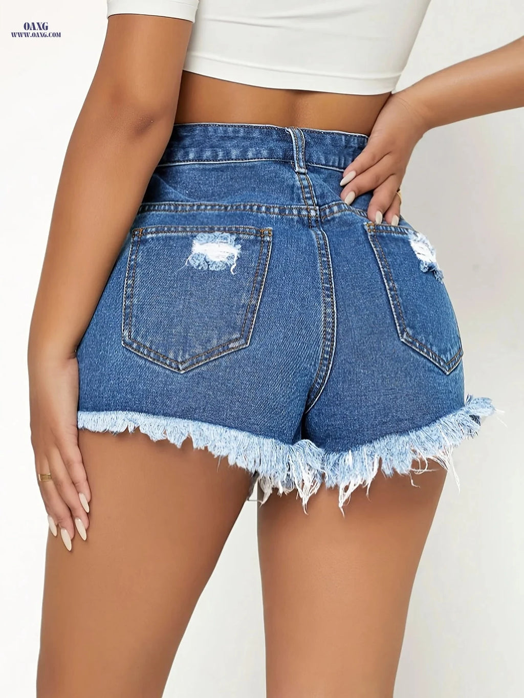 Versatile Denim Shorts - Casual High Waist Boot Cut Hot Pants   OAXG 
