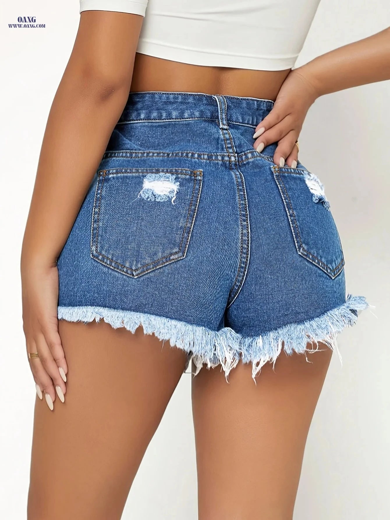 Versatile Denim Shorts - Casual High Waist Boot Cut Hot Pants   OAXG 