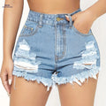 Versatile Denim Shorts - Casual High Waist Boot Cut Hot Pants   OAXG 
