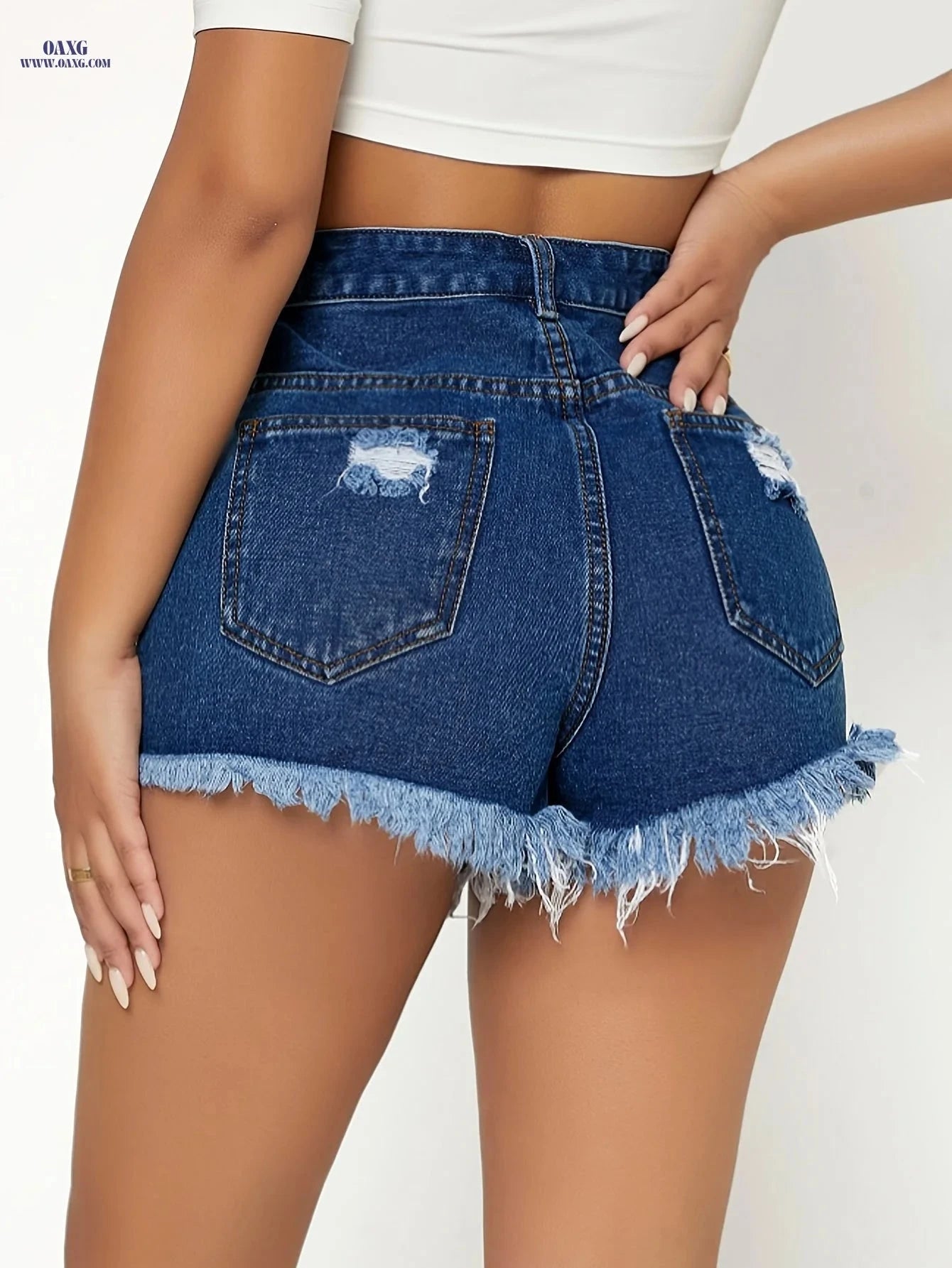 Versatile Denim Shorts - Casual High Waist Boot Cut Hot Pants   OAXG 