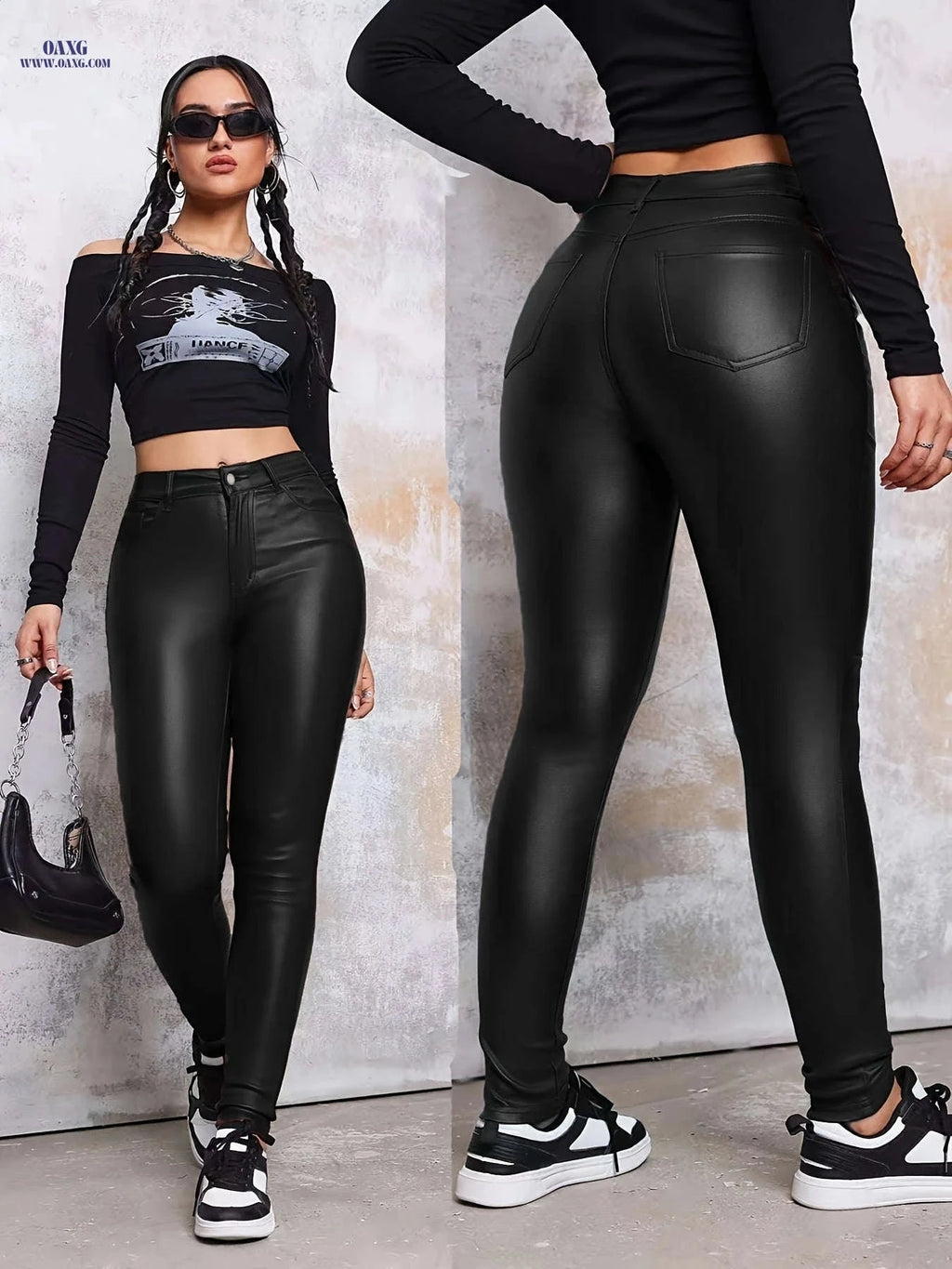 Versatile High-Stretch Slim-Fit Skinny Pants - All-Season Denim   OAXG 