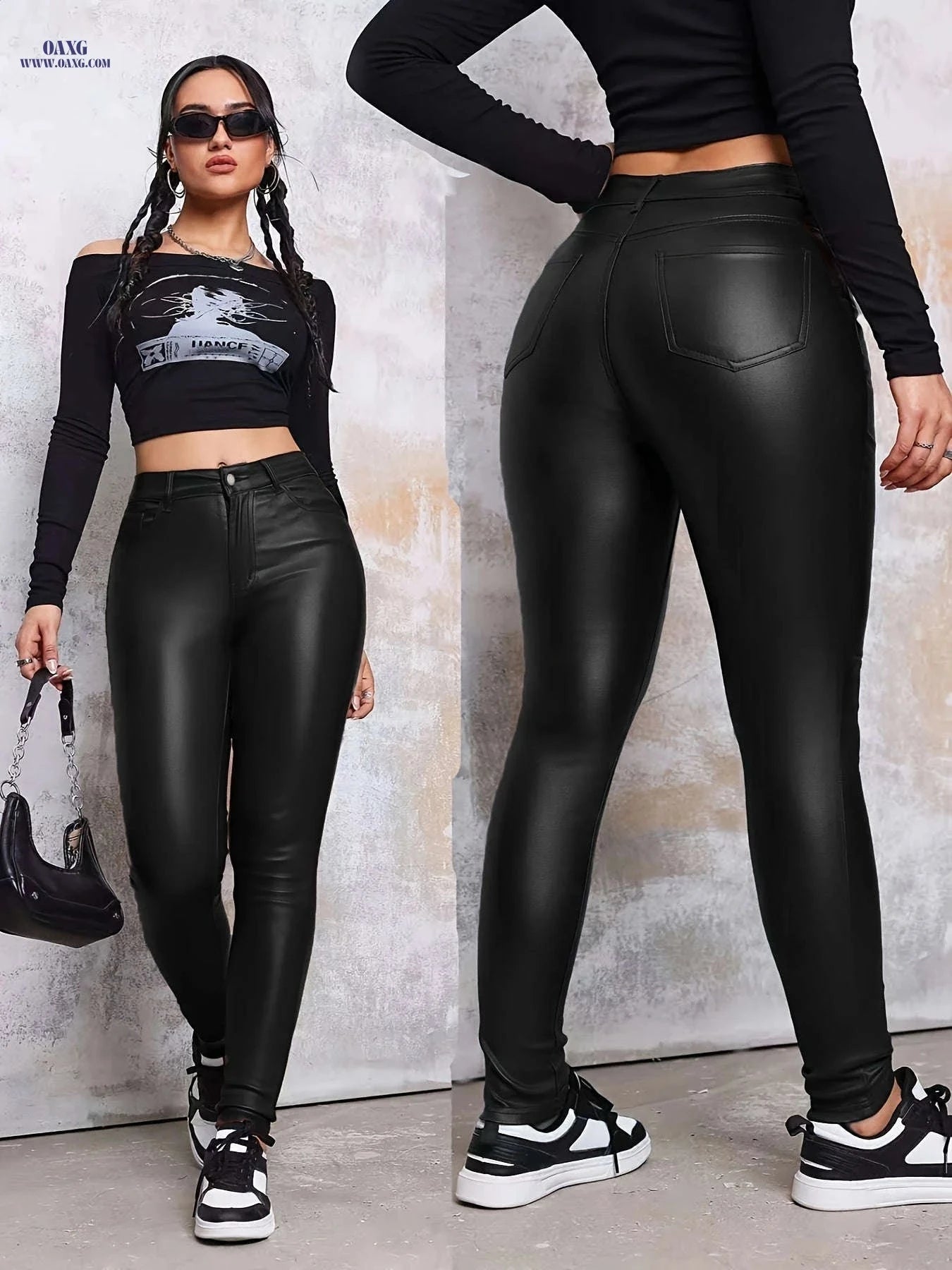 Versatile High-Stretch Slim-Fit Skinny Pants - All-Season Denim   OAXG 