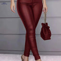 Versatile High-Stretch Slim-Fit Skinny Pants - All-Season Denim   OAXG Deep Red / XS