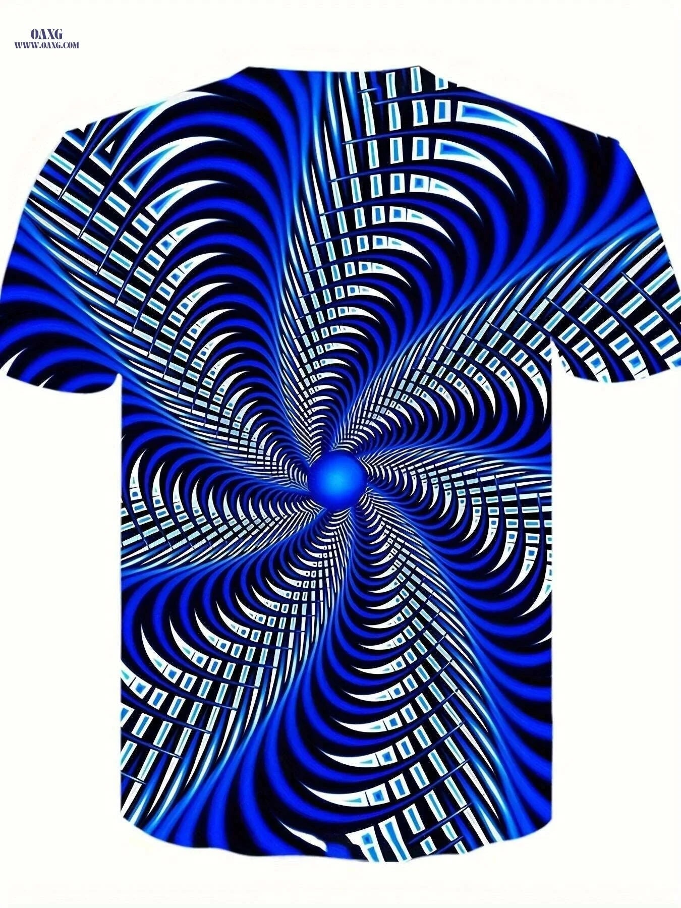 Vibrant Blue 3D Print T-Shirt - Comfortable Short-Sleeve for Summer   OAXG Blue / S