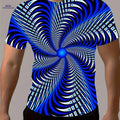Vibrant Blue 3D Print T-Shirt - Comfortable Short-Sleeve for Summer   OAXG Blue / S