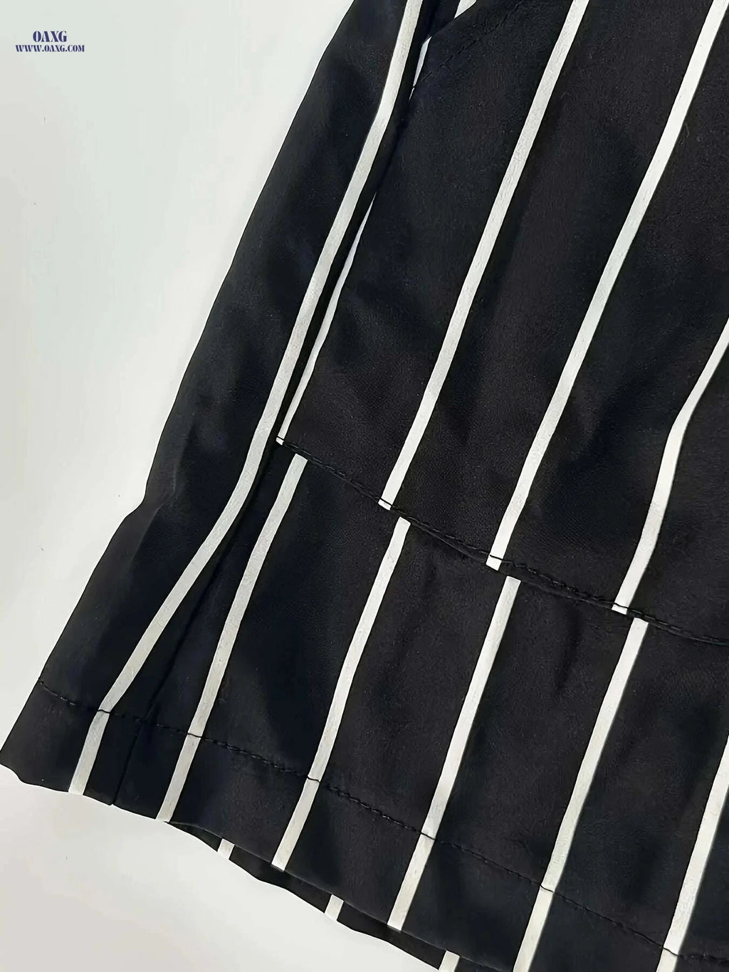 Vibrant Striped Paperbag Waist Shorts - Loose Fit, Machine Washable   OAXG 