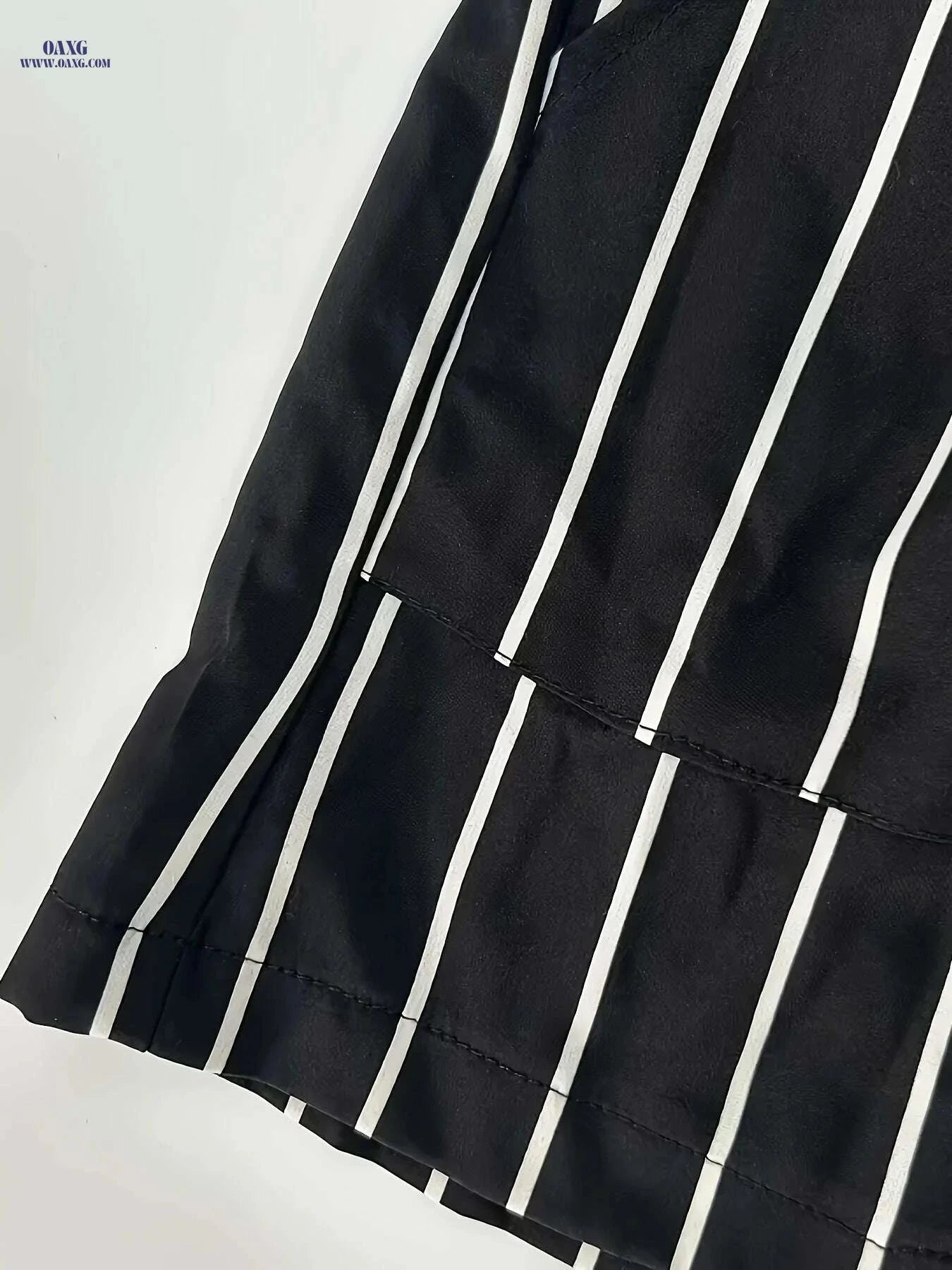 Vibrant Striped Paperbag Waist Shorts - Loose Fit, Machine Washable   OAXG 