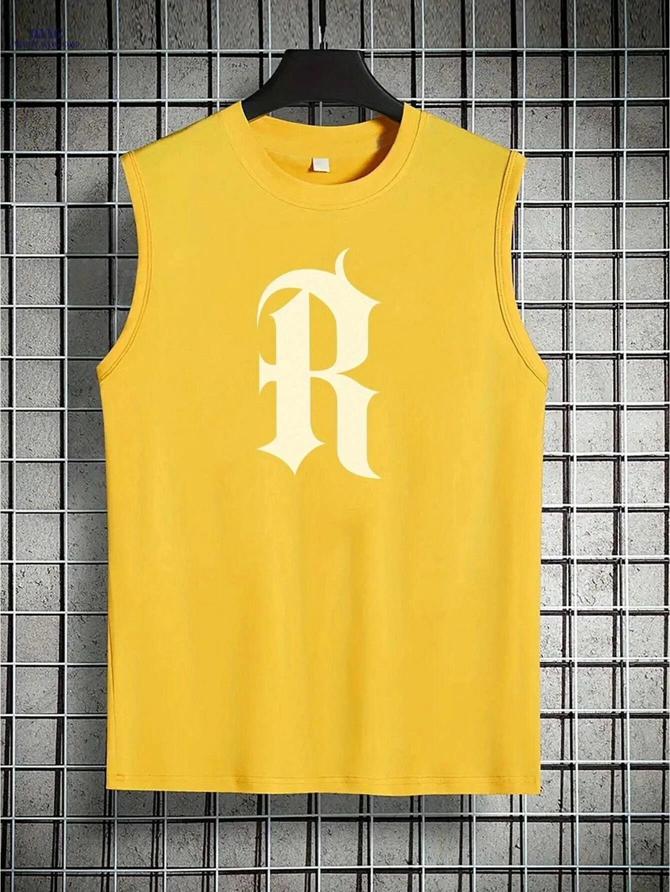 Vibrant Yellow Sleeveless Tank Top - Casual Summer Style for Teens   OAXG 