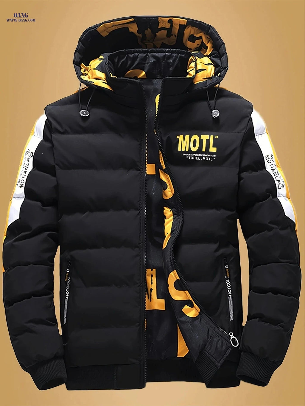 Villa Water Men's Winter Coat - Double-Sided, Removable Hood Jacket   OAXG 