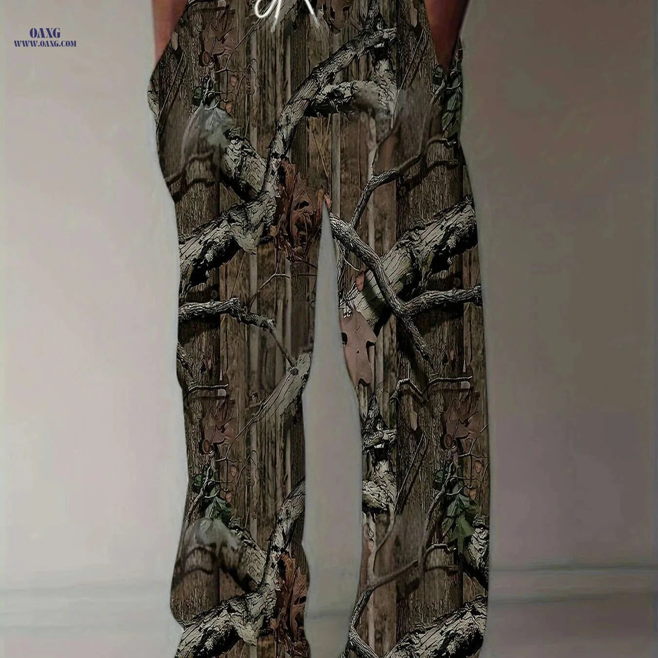 Vintage 3D Print Casual Pants - Plus Size, Drawstring, Loose Fit   OAXG Mixed Color / M