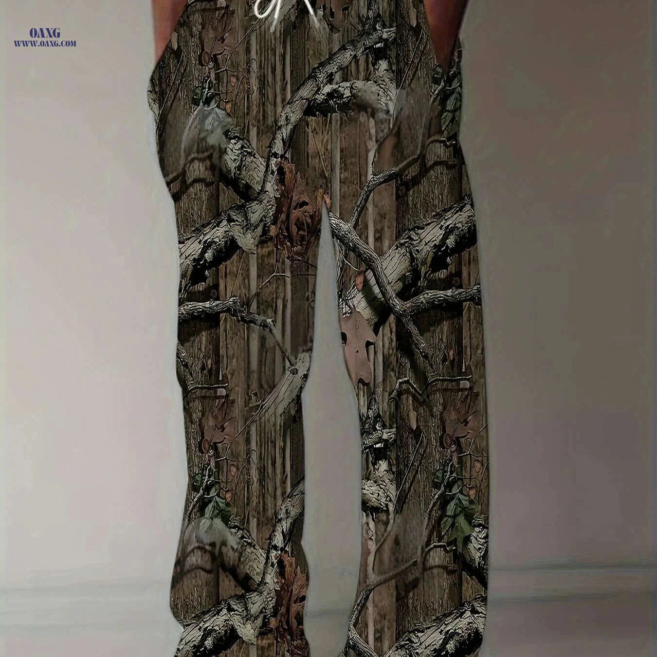 Vintage 3D Print Casual Pants - Polyester, Loose Fit, Drawstring   OAXG Mixed Color / M