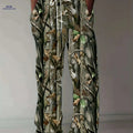 Vintage 3D Print Casual Pants - Polyester, Loose Fit, Drawstring   OAXG Mixed Color / M