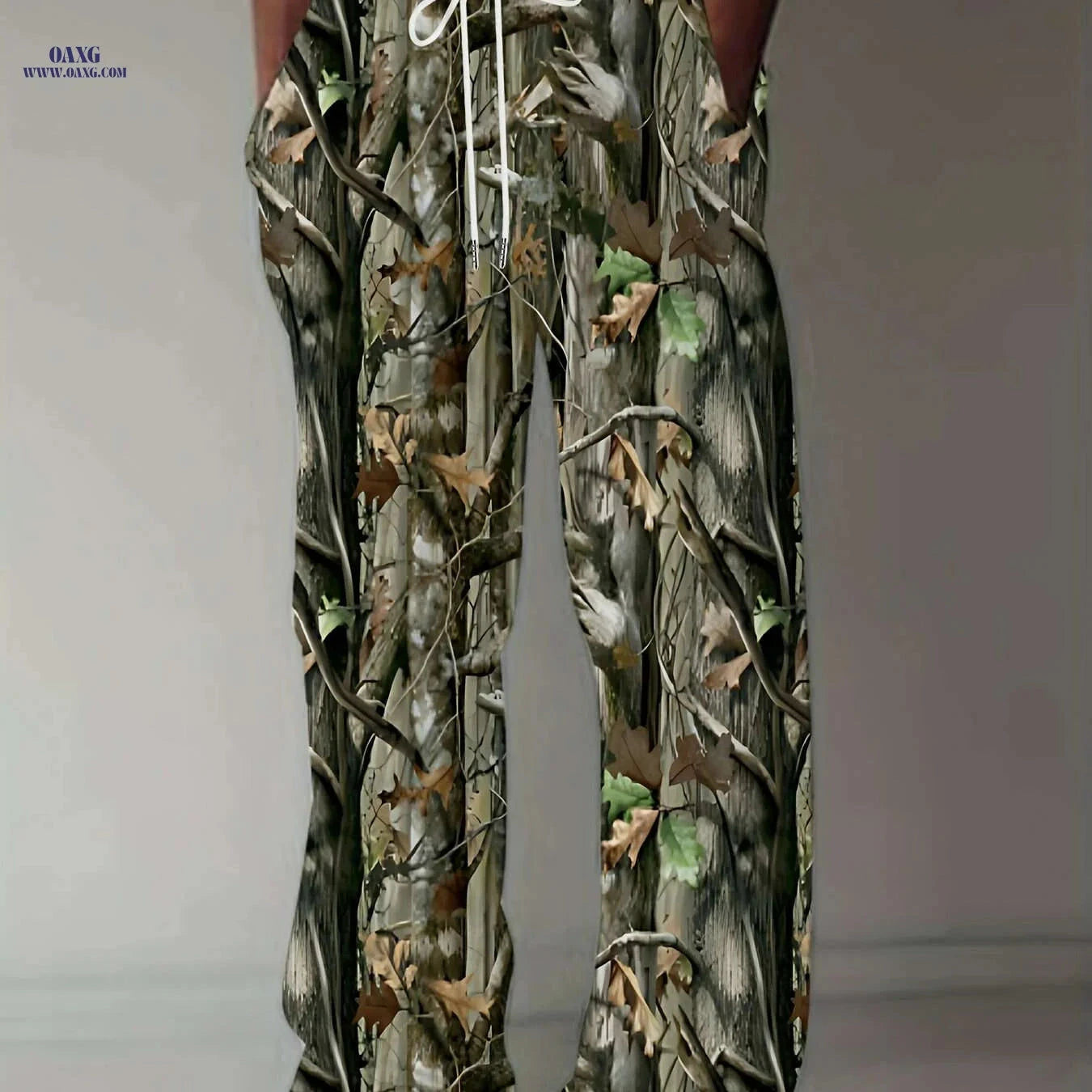 Vintage 3D Print Casual Pants - Polyester, Loose Fit, Drawstring   OAXG Mixed Color / M