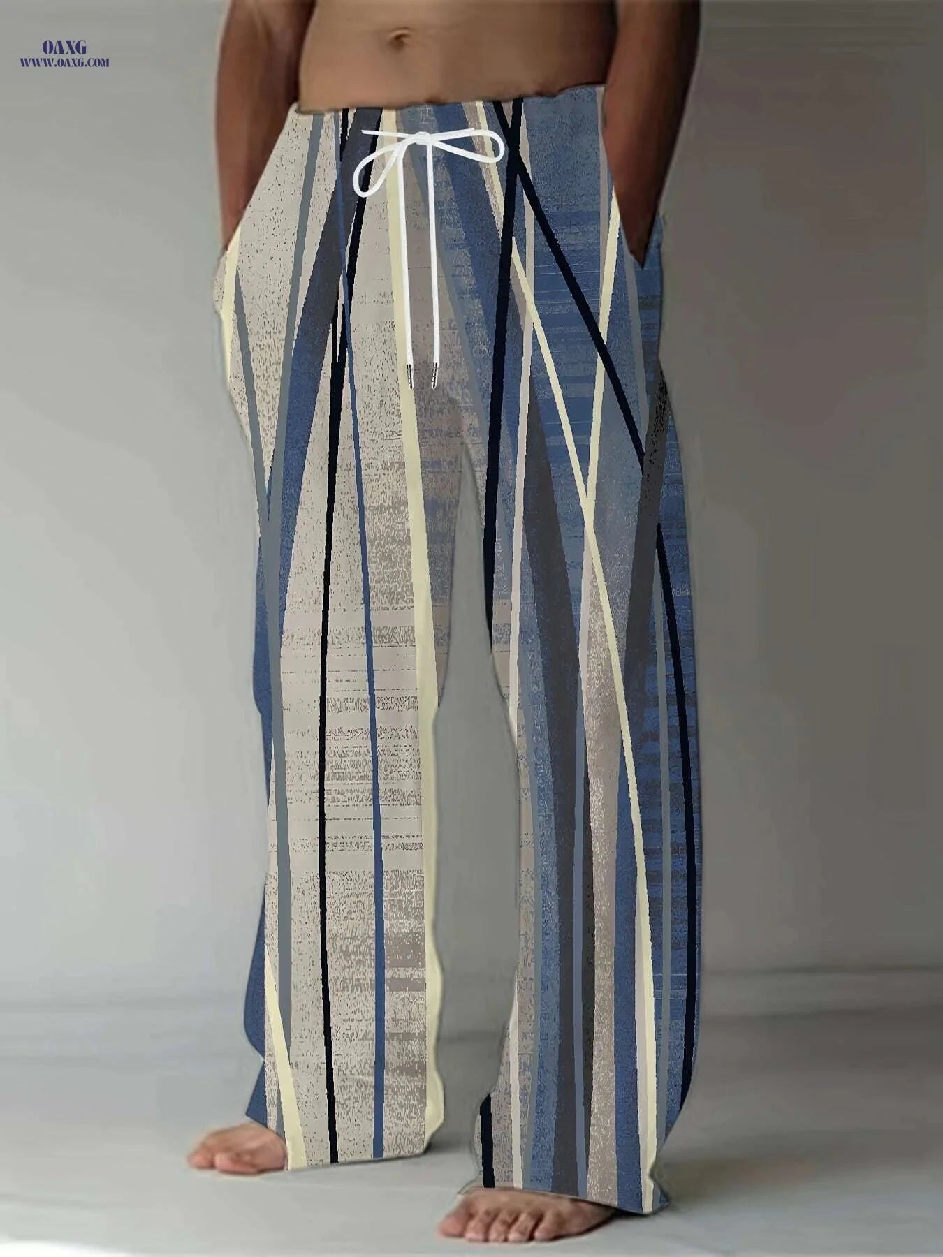 Vintage-Inspired Loose-Fit Pants - Lightweight Summer Trousers for All   OAXG Style3 / M