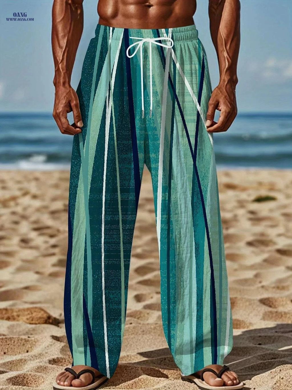 Vintage-Inspired Loose-Fit Pants - Lightweight Summer Trousers for All   OAXG Style3 / M