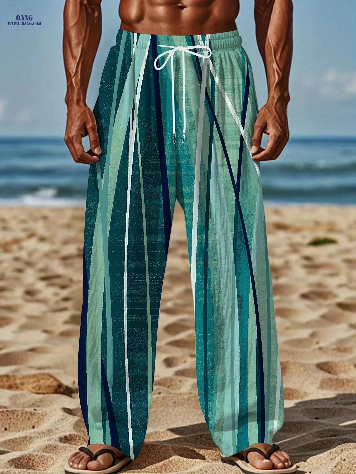 Vintage-Inspired Loose-Fit Pants - Lightweight Summer Trousers for All   OAXG Style3 / M