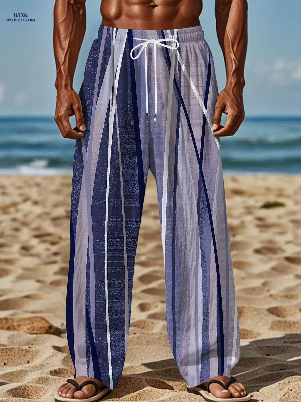 Vintage-Inspired Loose-Fit Pants - Lightweight Summer Trousers for All   OAXG Style3 / M